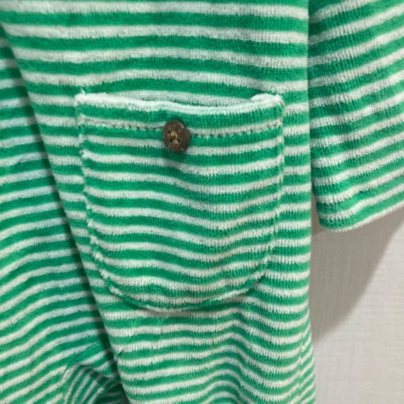 Mudpie Christmas striped green red truck pajamas 0-6 months - Picture 9 of 11